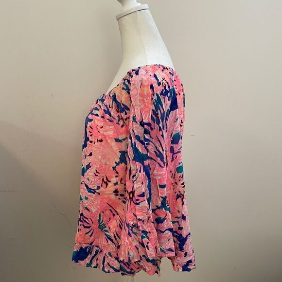 NWT Lily Pulitzer Corie Top Swirling Seadream Women Size S(MSRP$98) - Picture 6 of 9